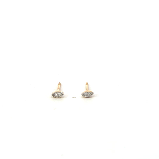 Marquis Shaped Illusion Diamond Stud Earring