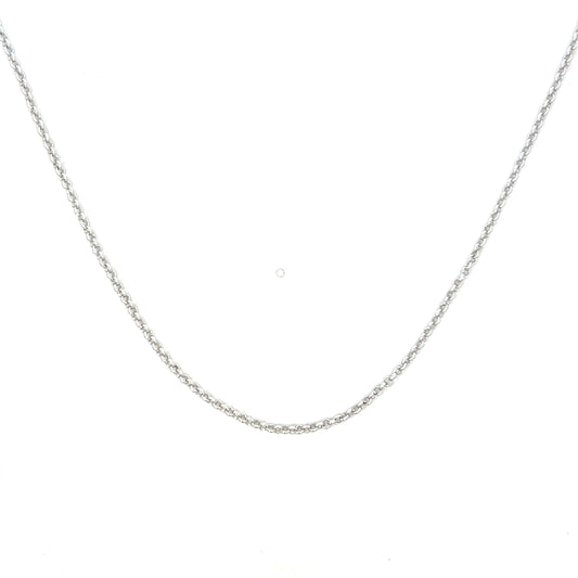 Unoxidized Sterling Silver 2mm Rolo Chain