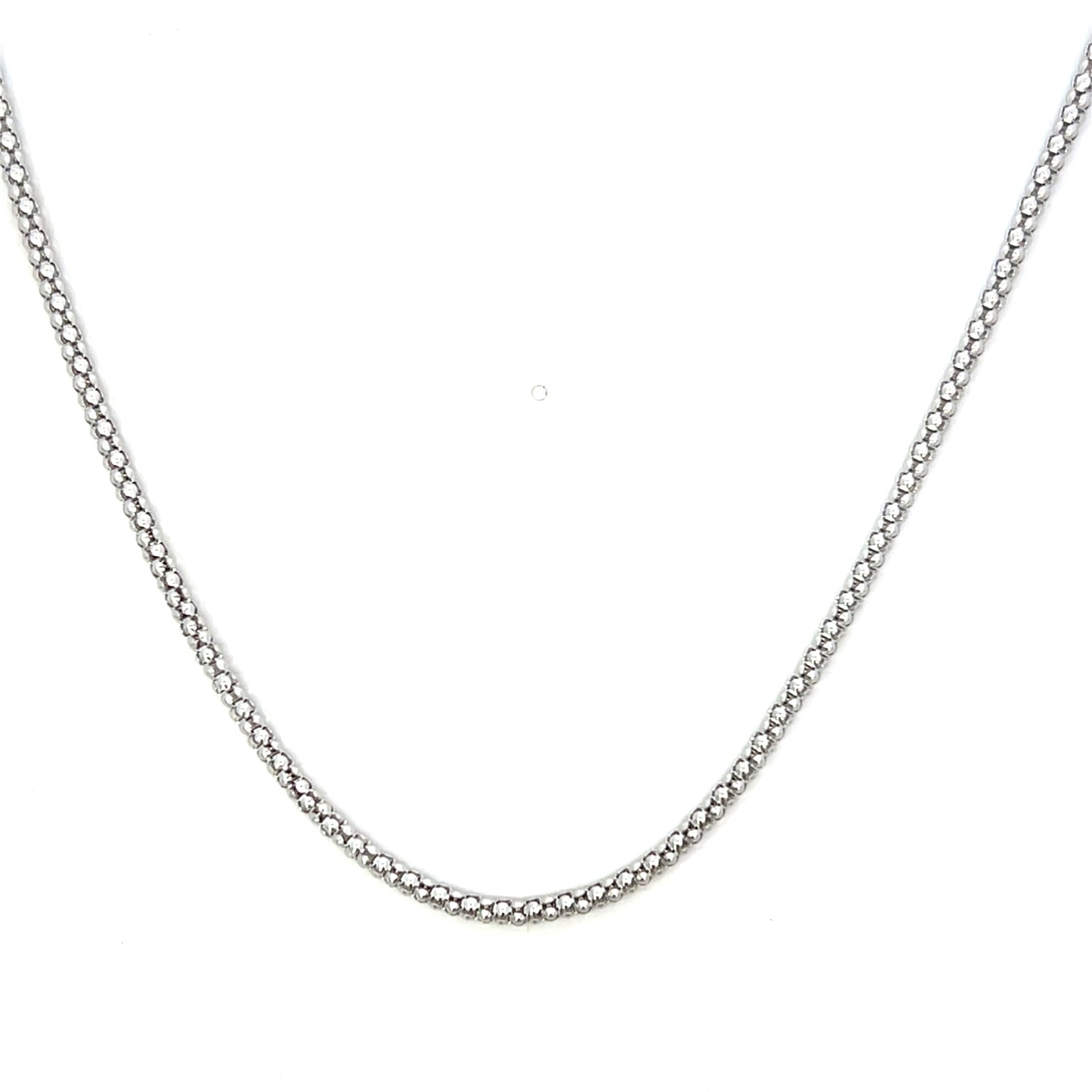 Unoxidized Sterling Silver 2.5mm Popcorn Chain