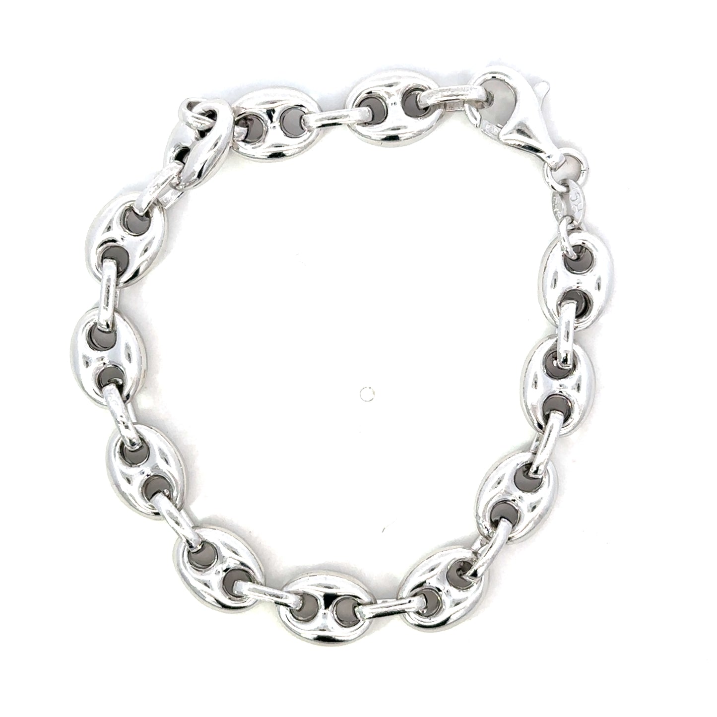 Unoxidized Sterling 9.2mm Puffed Mariner Bracelet