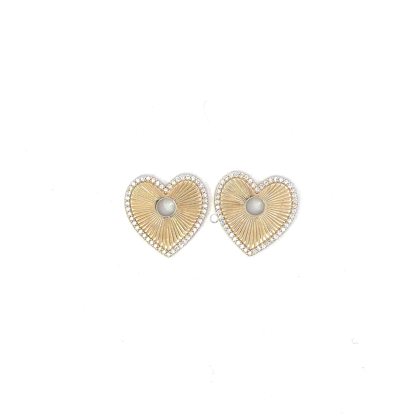 Yellow Gold Heart Earring Charm