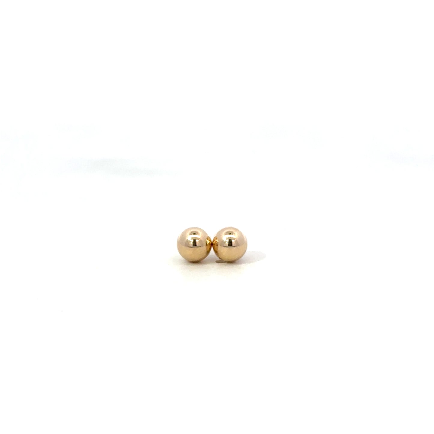 14K Gold Polished 5mm Post Earring