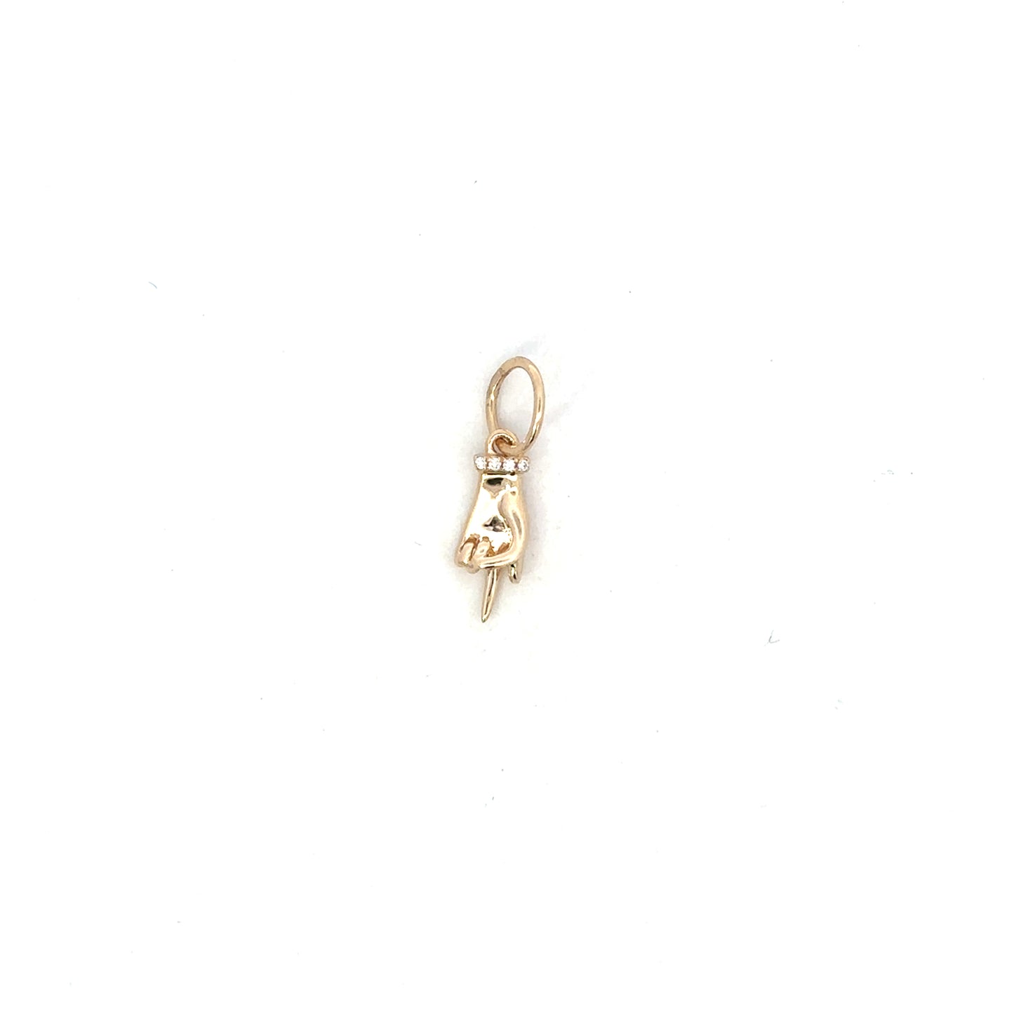 Yellow Gold F U Pendant