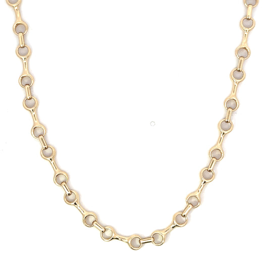 Solid Gold Bone Link Chain