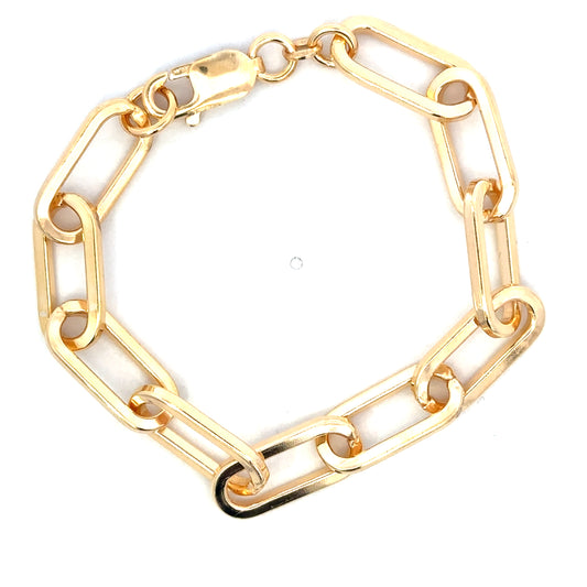 Gold Filled 9mm Oval Cable Link Bracelet