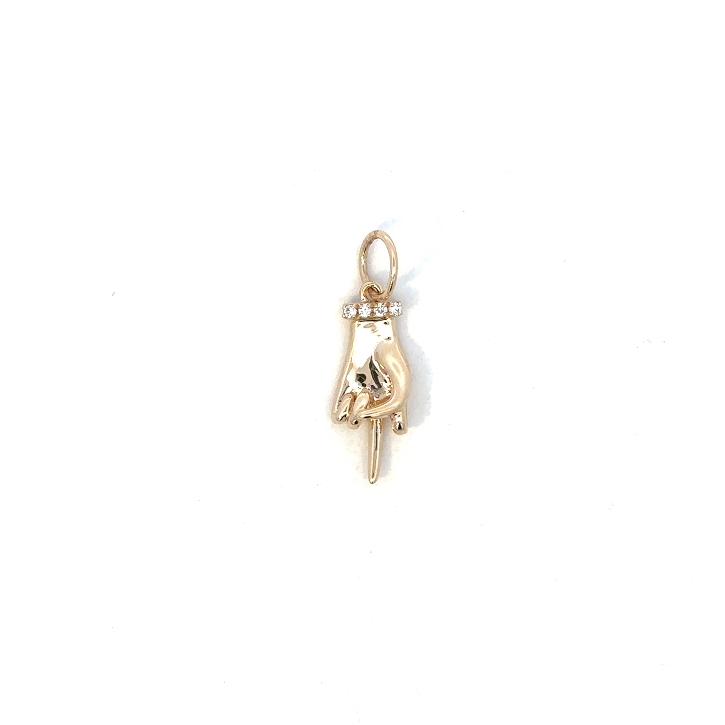 Yellow Gold F U Pendant