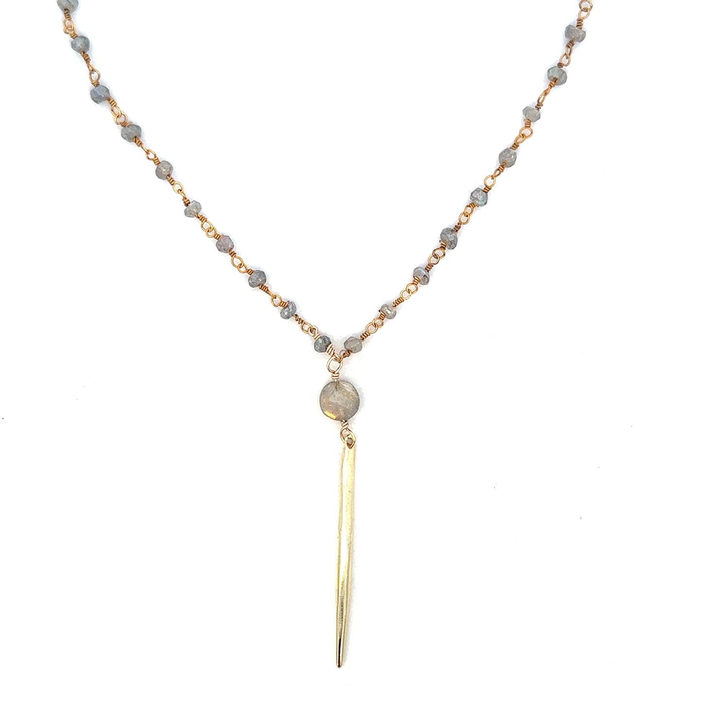 Labradorite Single Spike Necklace