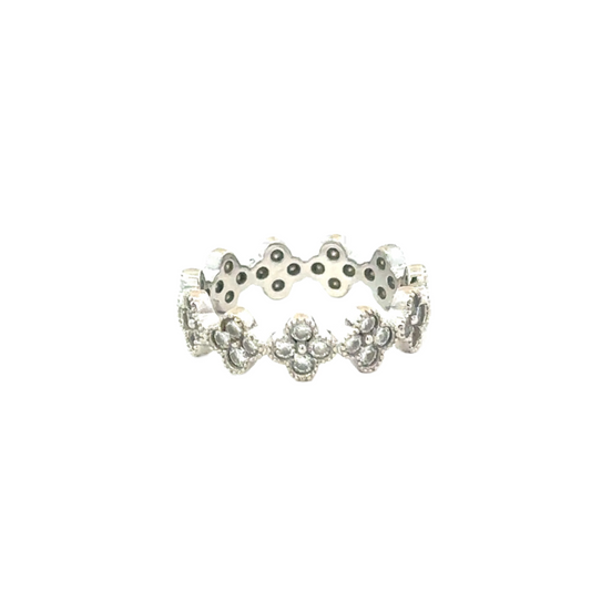 Diamond Clover Eternity Band