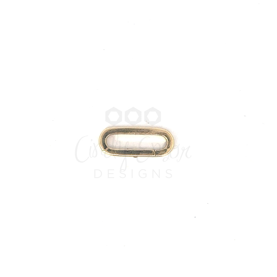 Yellow Gold 16mm Paper Clip Bail