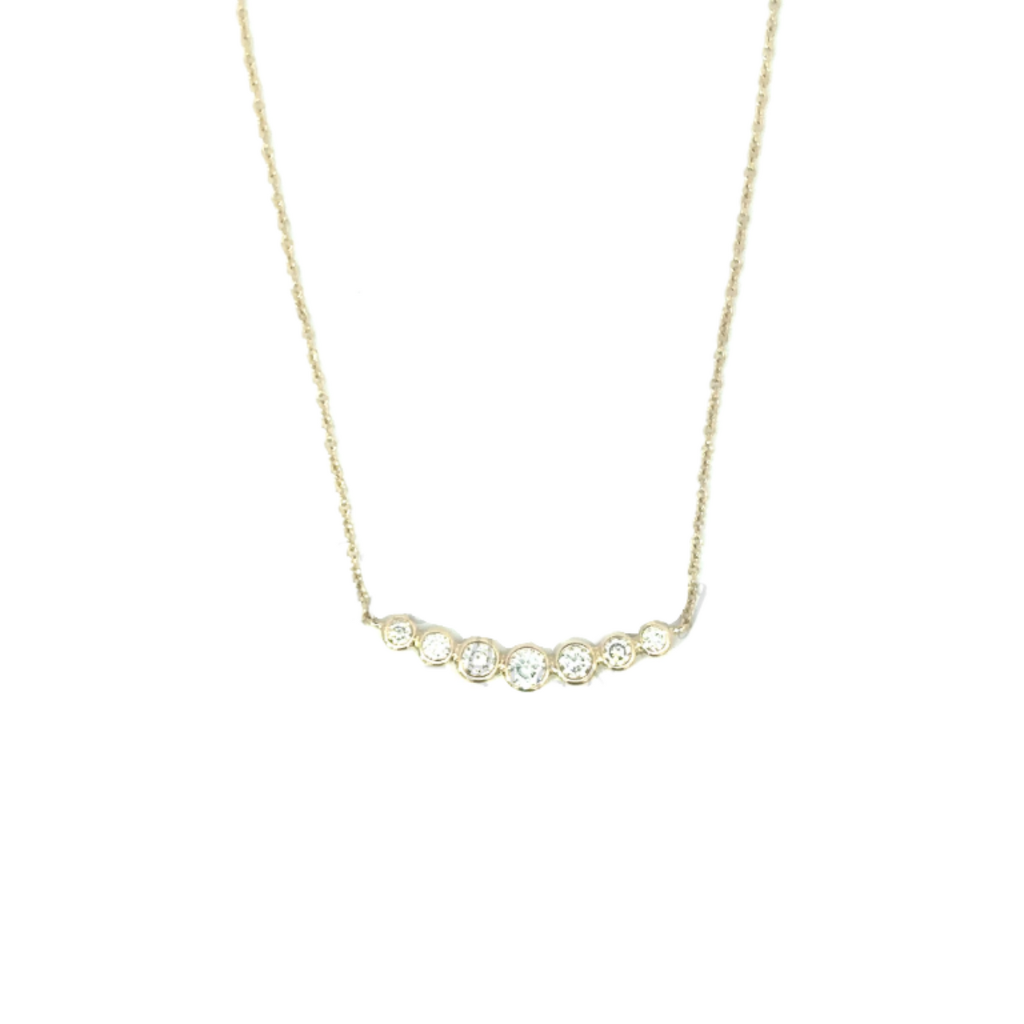 Seven Bezeled Diamond Necklace