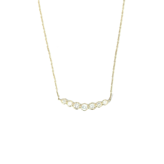 Seven Bezeled Diamond Necklace