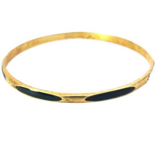 Vermeil Enamel Accent Bangle