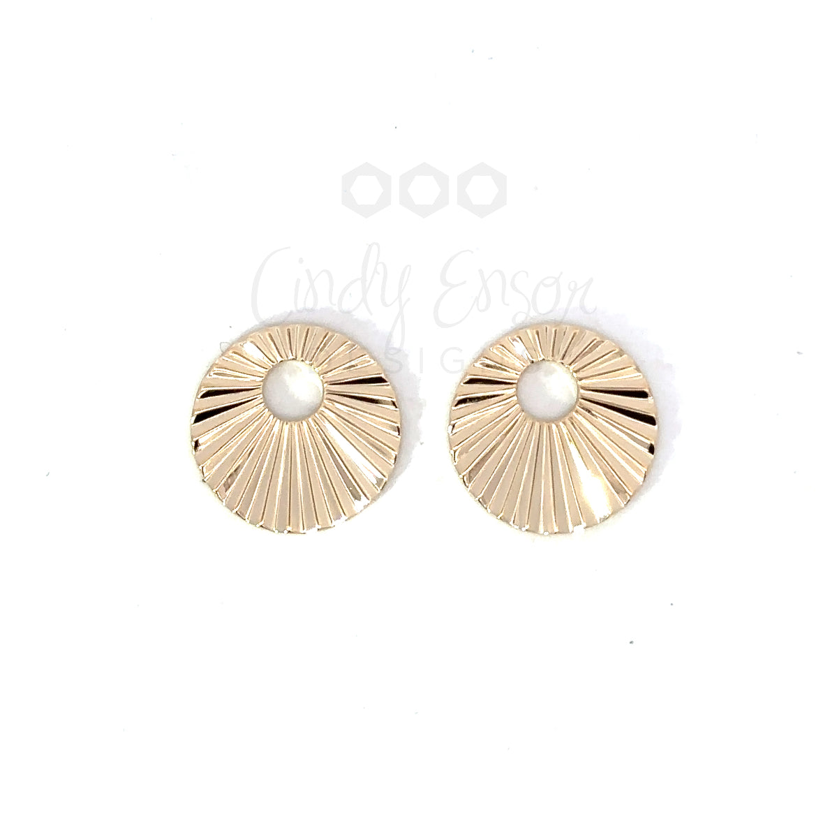 Fluted Disc Earring Charm