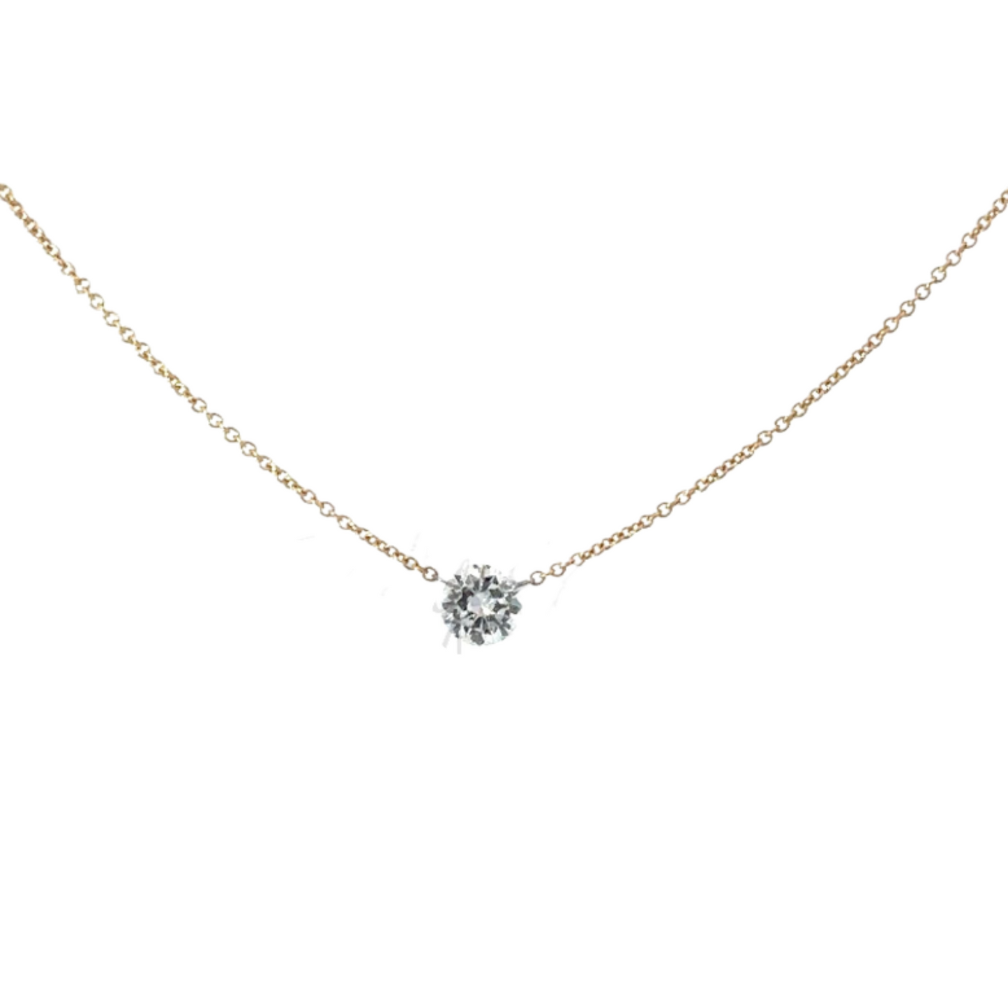 Single Floating Diamond Necklace