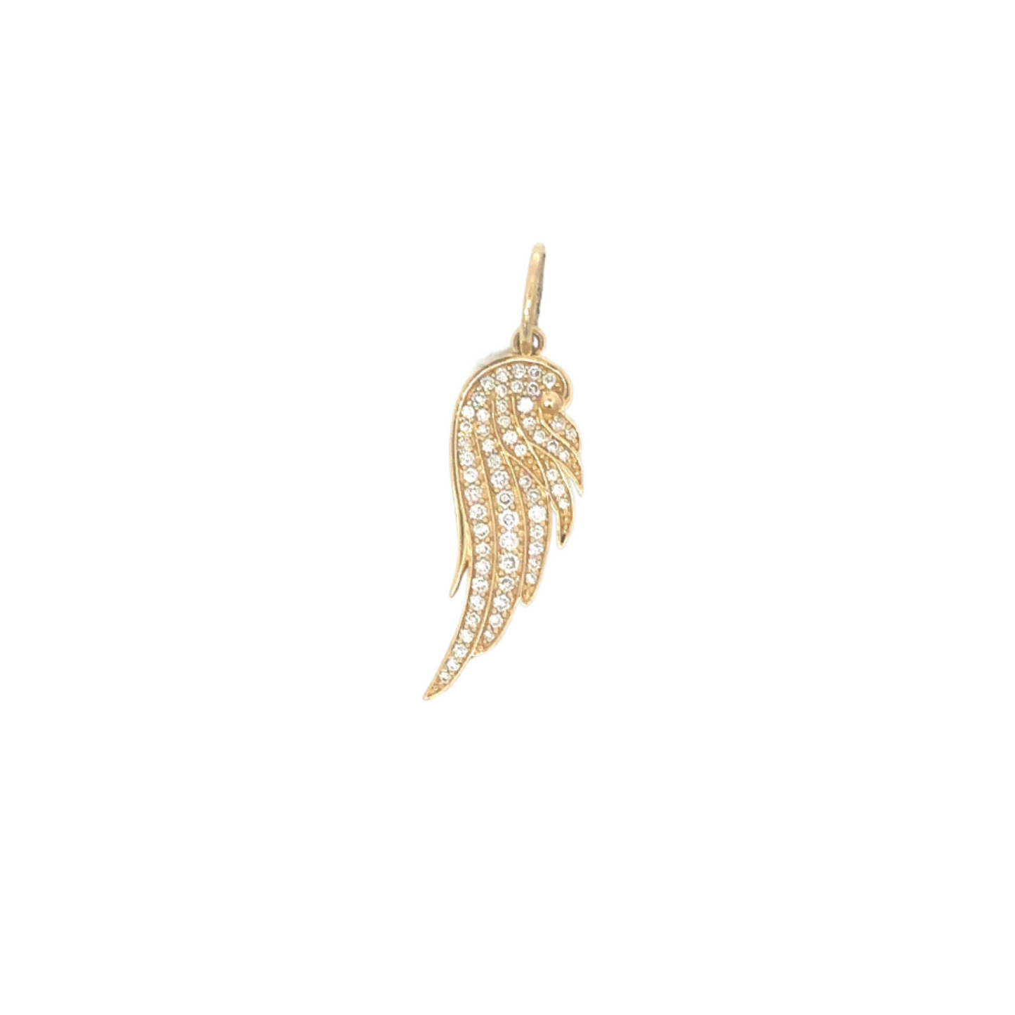 Pave Diamond Angel Wing Pendant