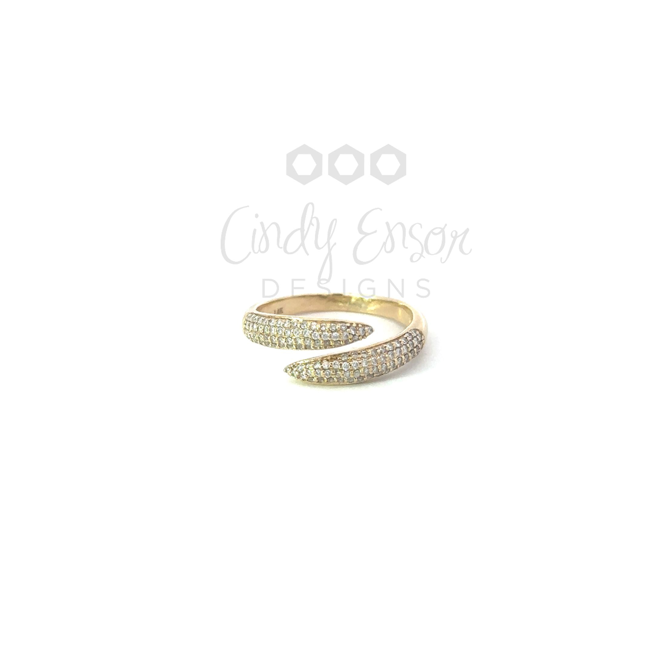 Pave Diamond Overlapping Ring – Cindy Ensor Designs