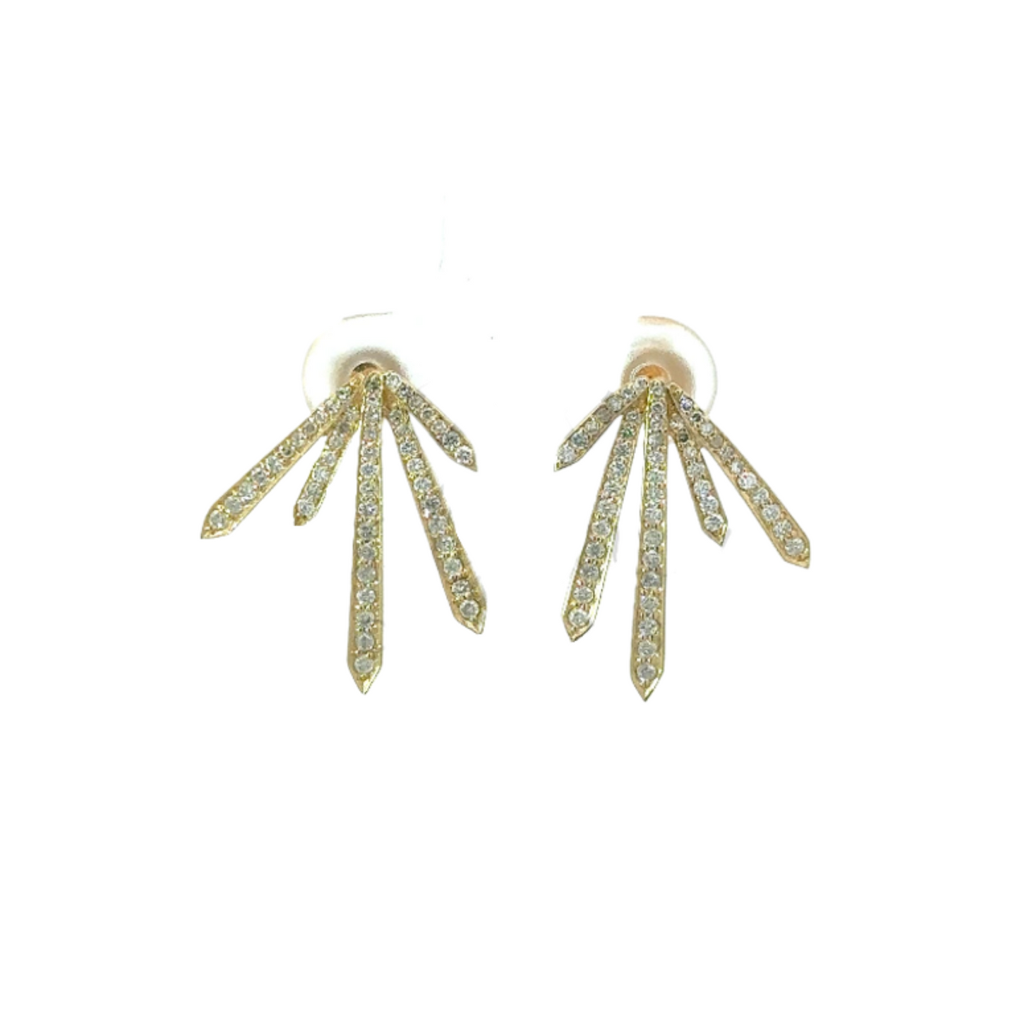 Pave Diamond 5 Spike Earring