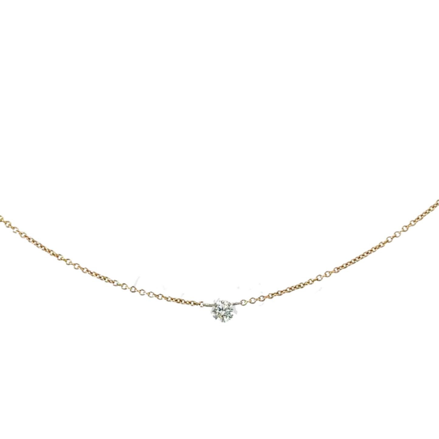 Single Floating Diamond Necklace