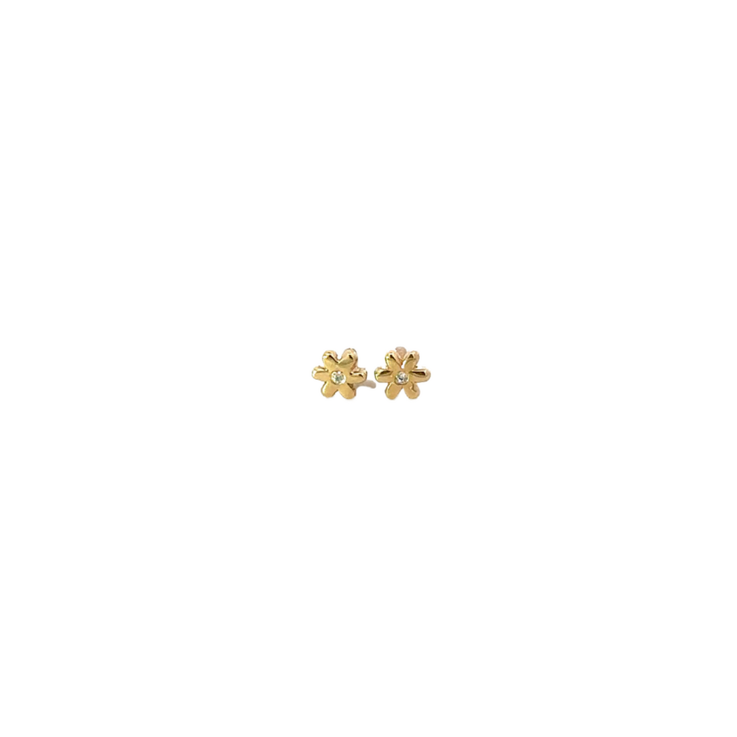 Tiny Flower Earring with Diamond