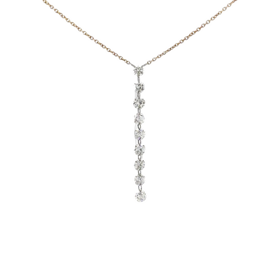 Y-drop 9 Floating Diamond Necklace