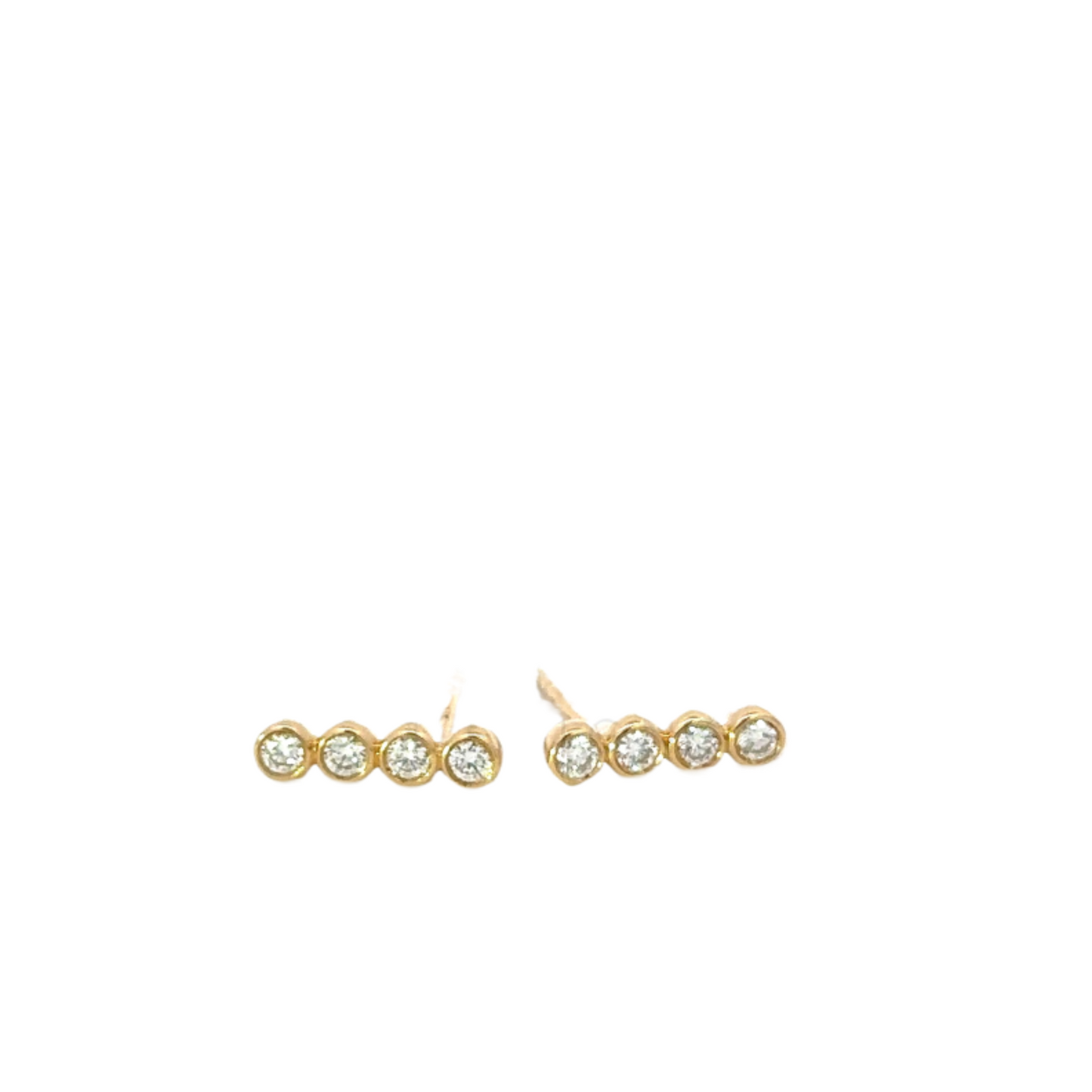 4 Diamond Dot Stick Earring